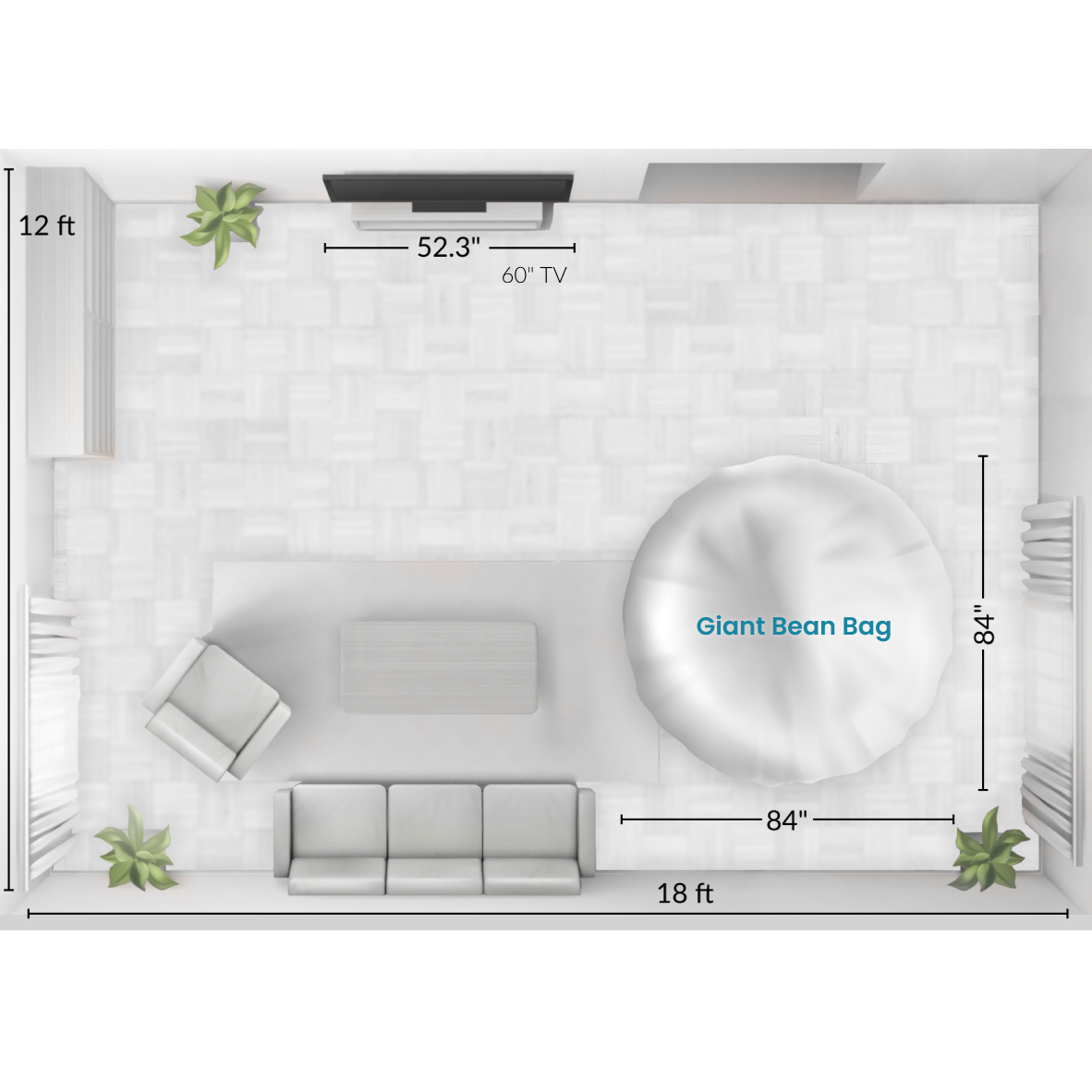 Avera Luxe™ Giant Bean Bag Chair